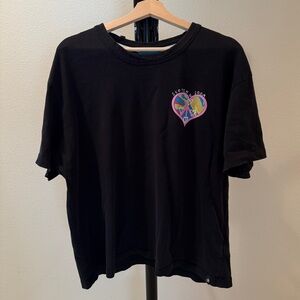 Scotch & Soda Black Tee with Colorful Heart Patch!